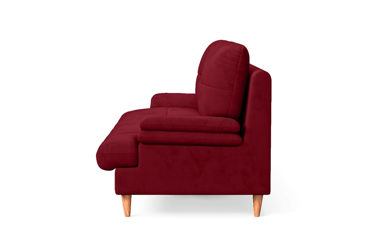 Cosenza 3 Seater Sofa Red Velvet