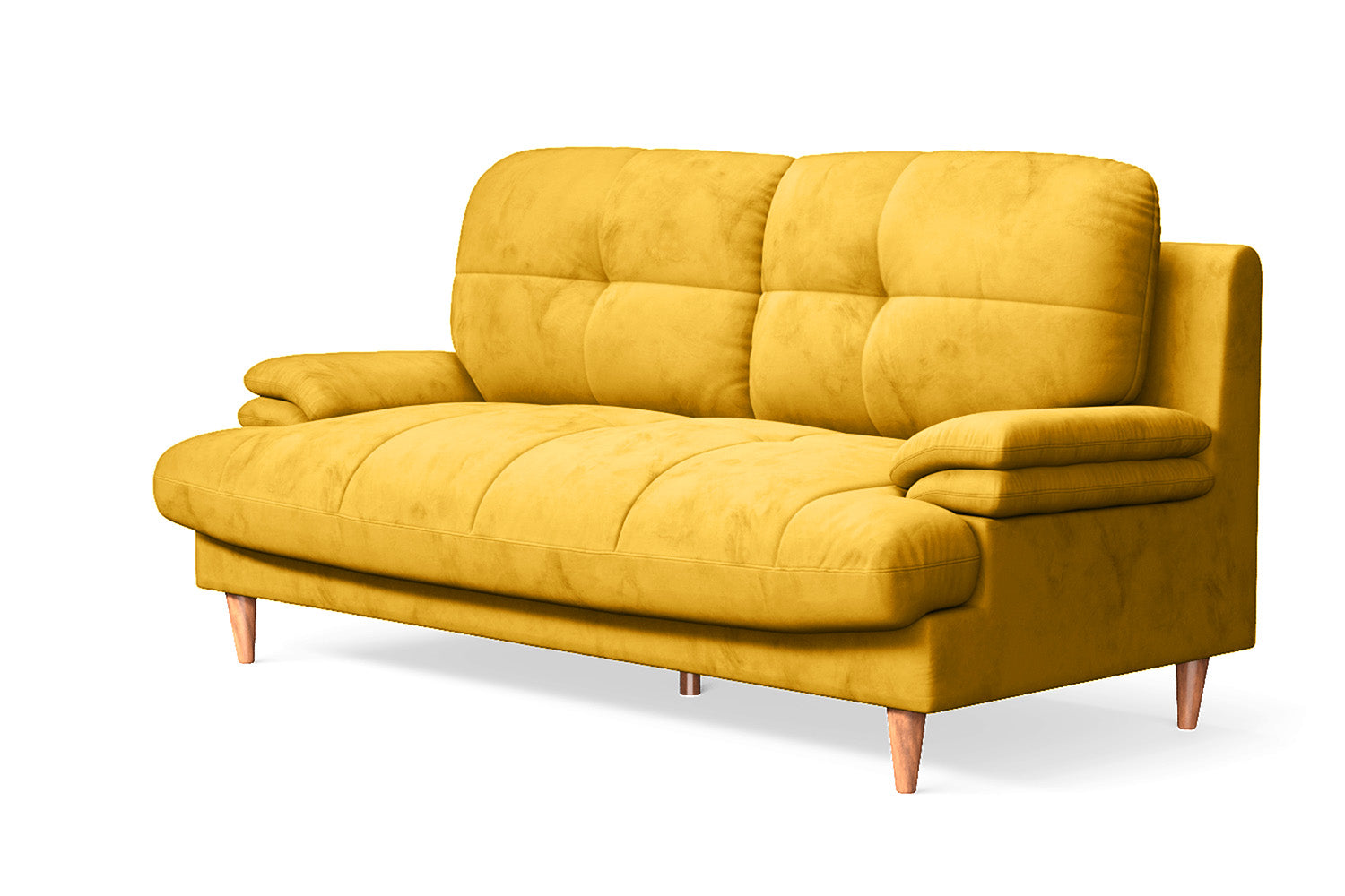 Cosenza 3 Seater Sofa Yellow Velvet