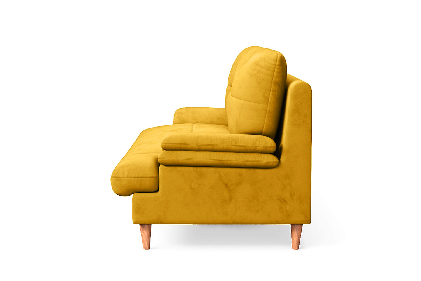 Cosenza 3 Seater Sofa Yellow Velvet