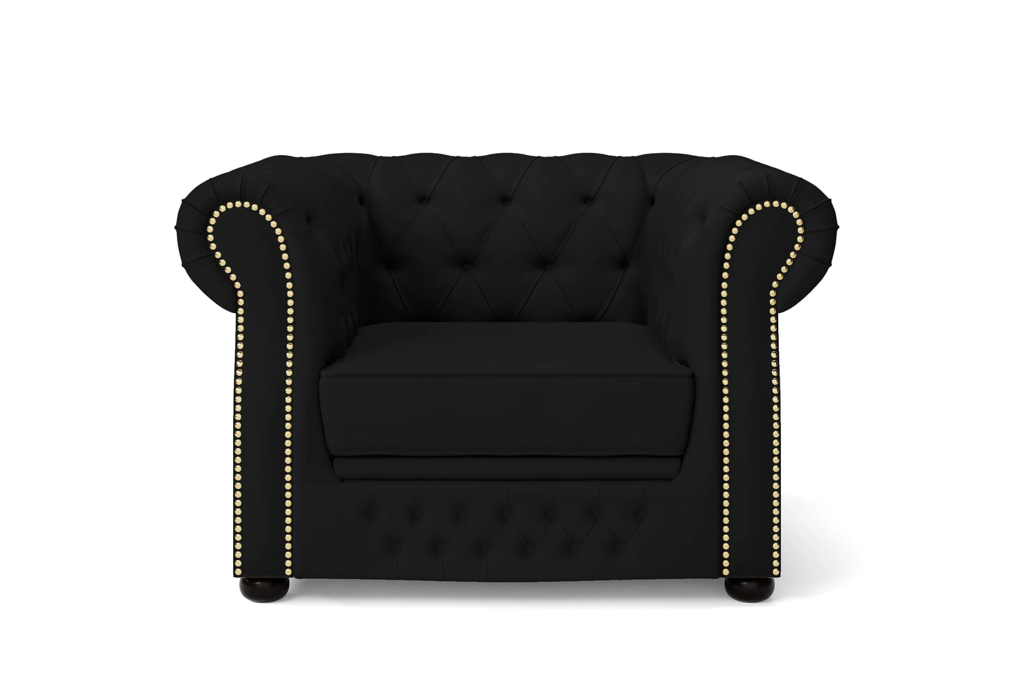 Cuneo Armchair Black Leather