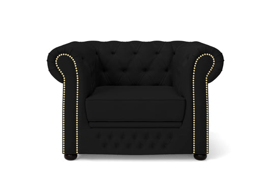 Cuneo Armchair Black Leather