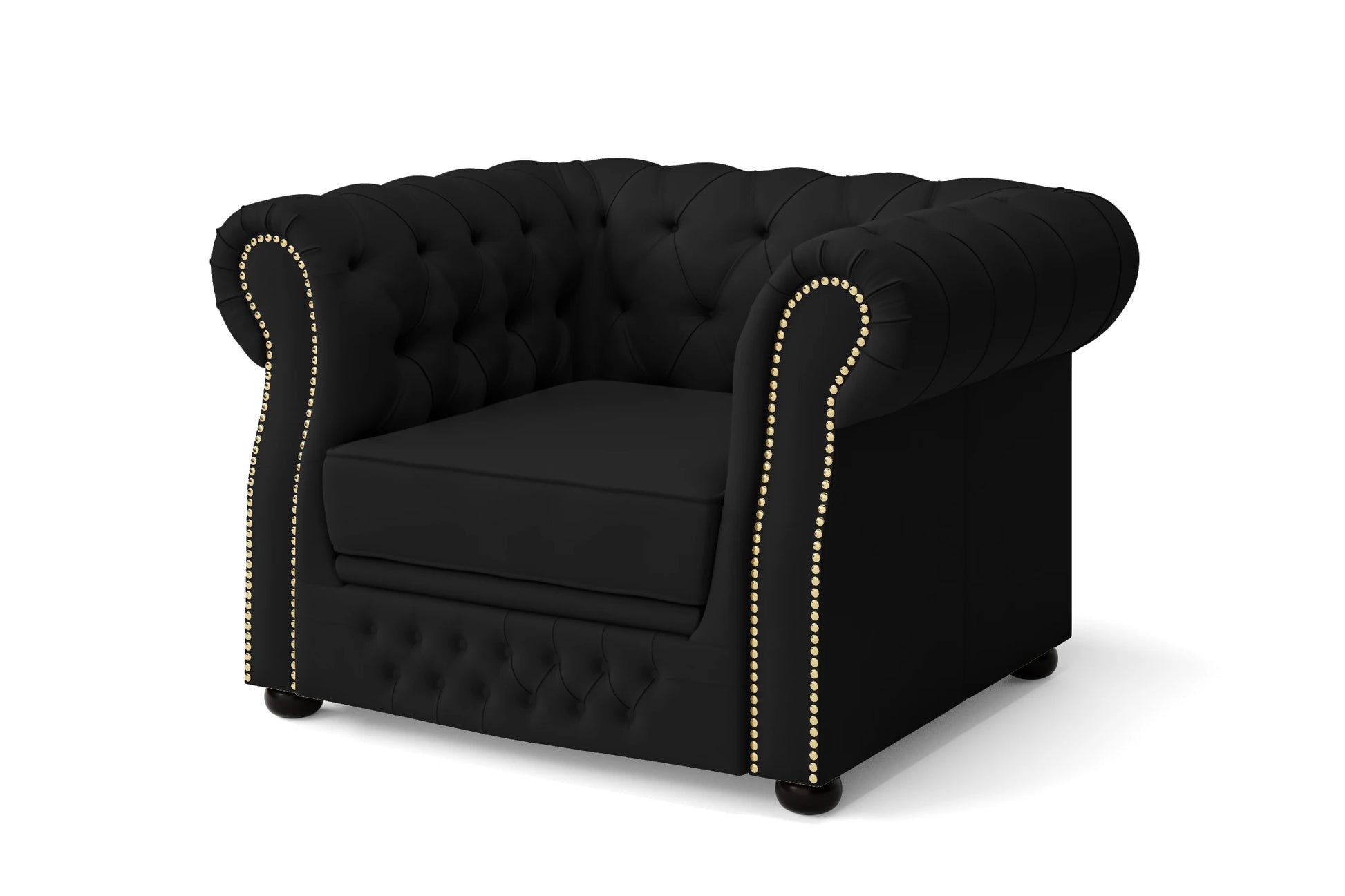 Cuneo Armchair Black Leather