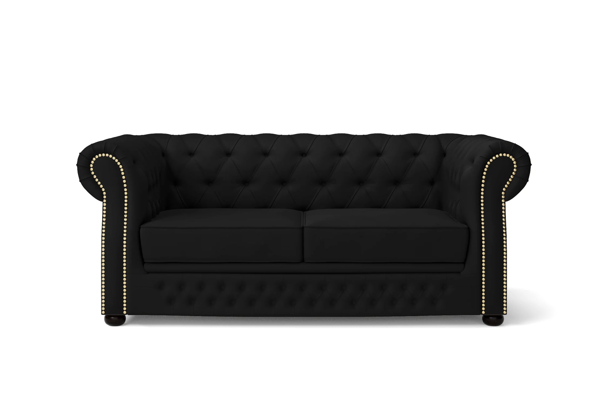 Cuneo 2 Seater Sofa Black Leather