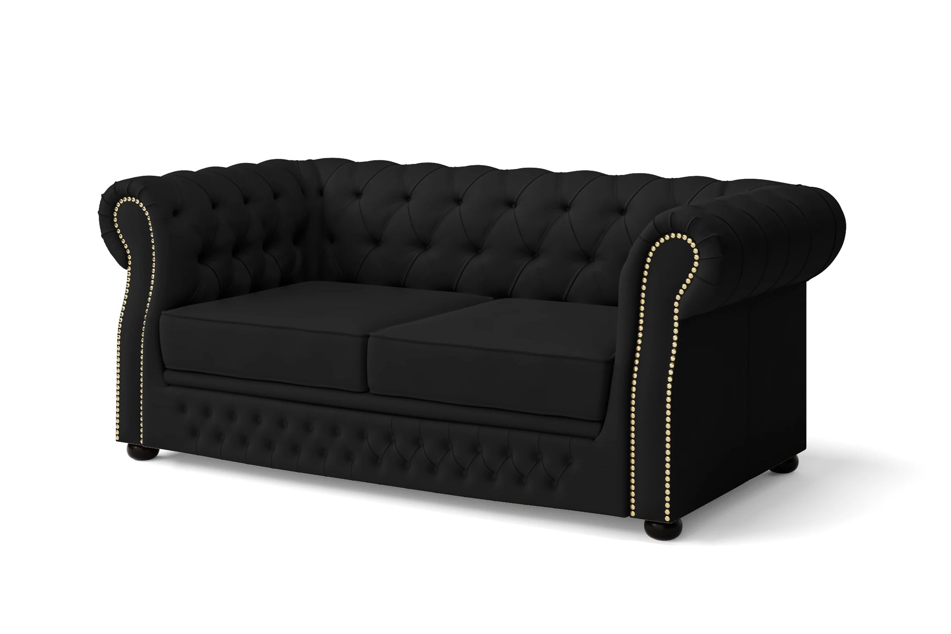 Cuneo 2 Seater Sofa Black Leather