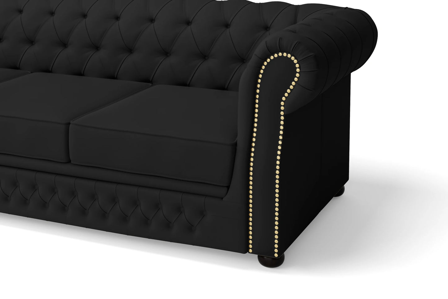 Cuneo 2 Seater Sofa Black Leather