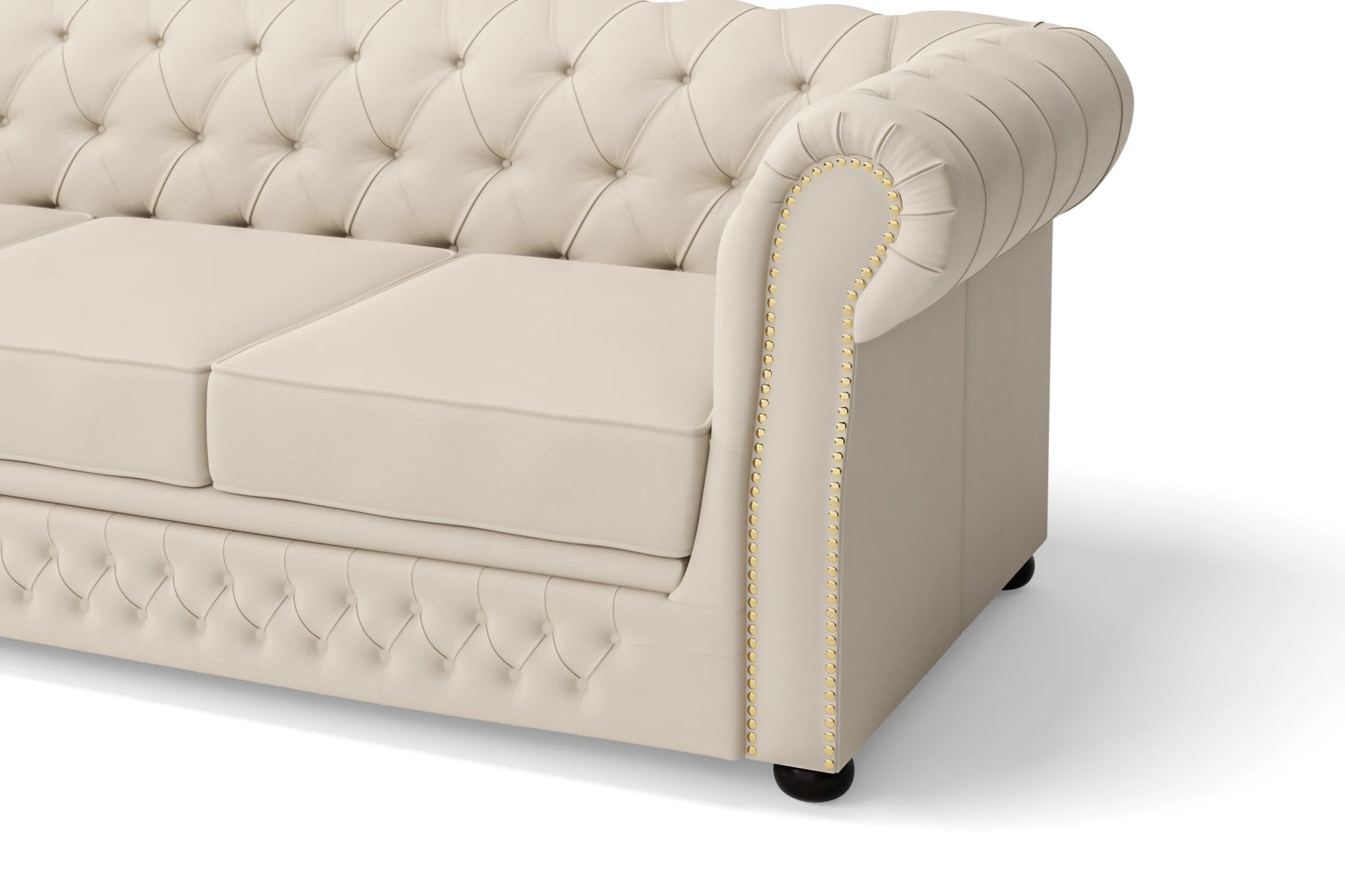 Cuneo 2 Seater Sofa Cream Leather