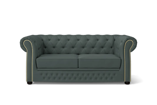 Cuneo 2 Seater Sofa Dusky Turquoise Leather