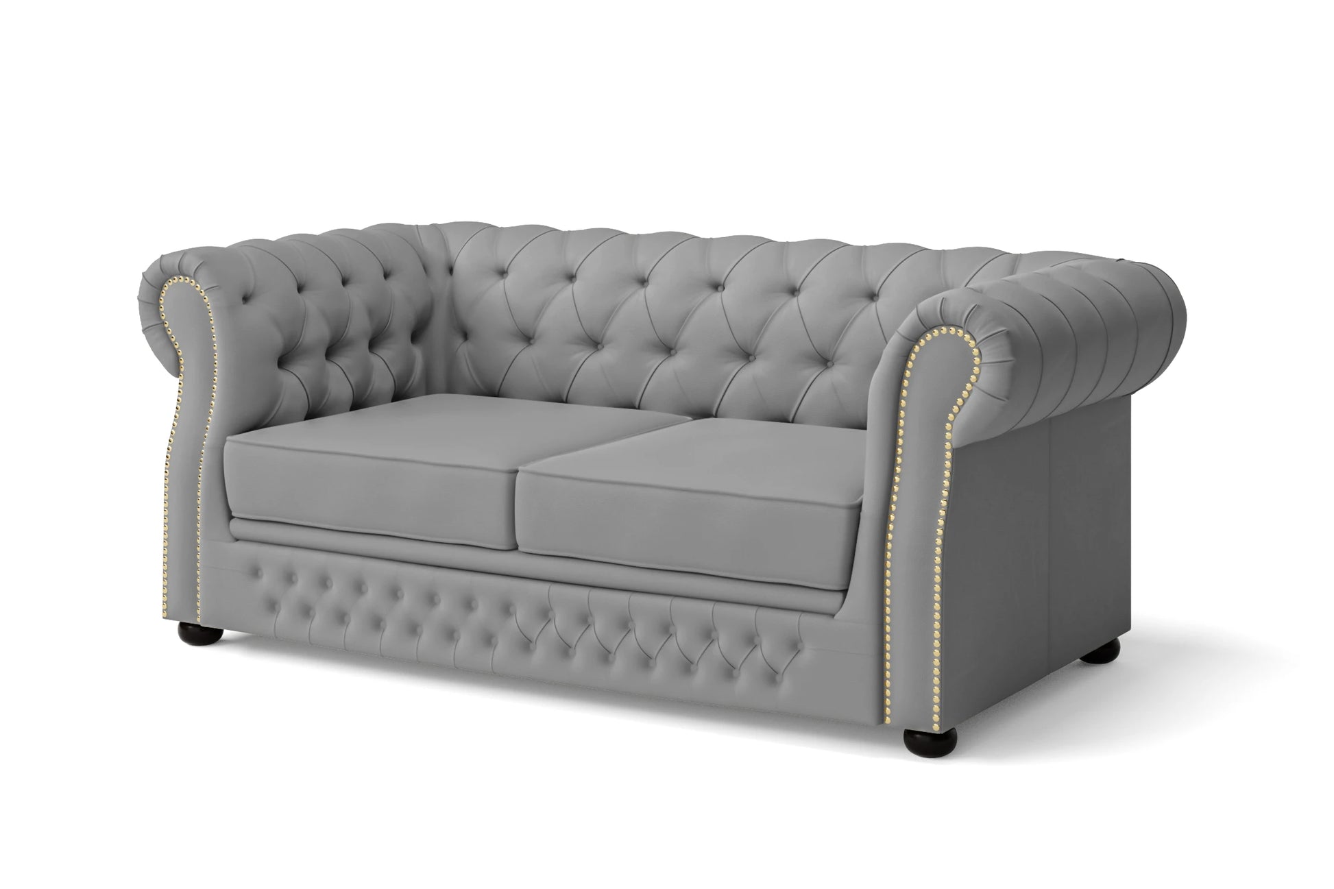 Cuneo 2 Seater Sofa Grey Leather