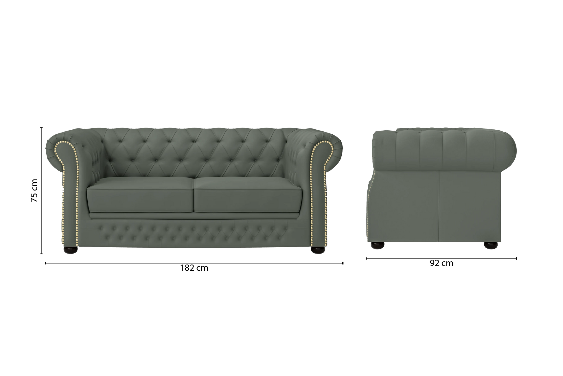 Cuneo 2 Seater Sofa Lush Leather