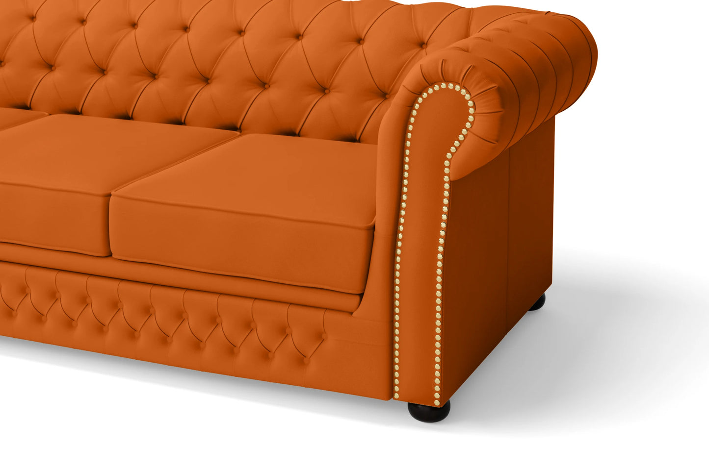 Cuneo 2 Seater Sofa Orange Leather