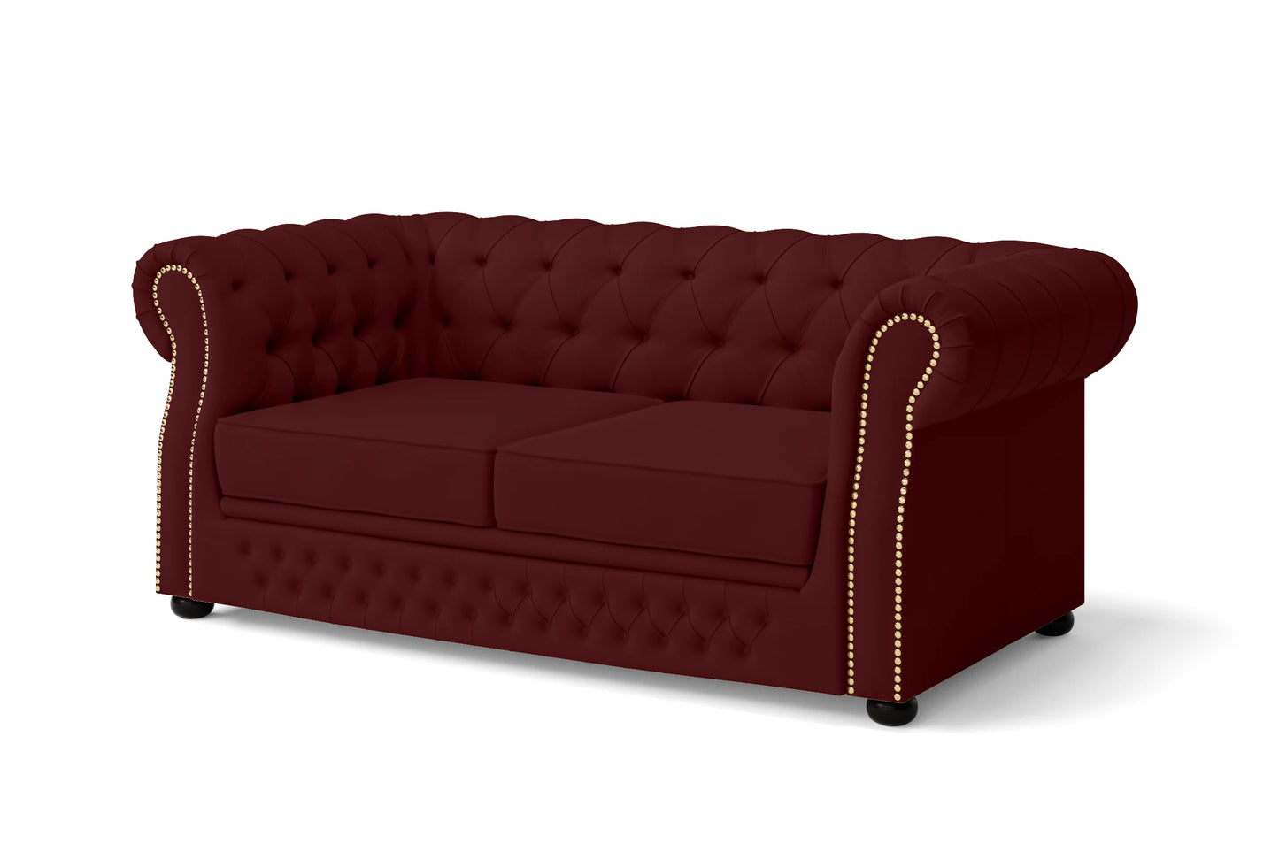 Cuneo 2 Seater Sofa Red Leather