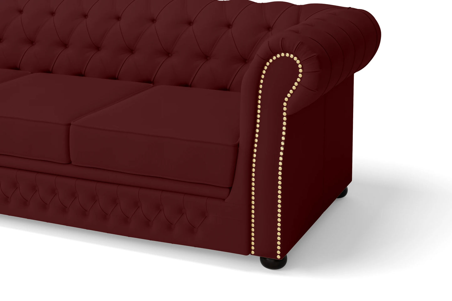 Cuneo 2 Seater Sofa Red Leather