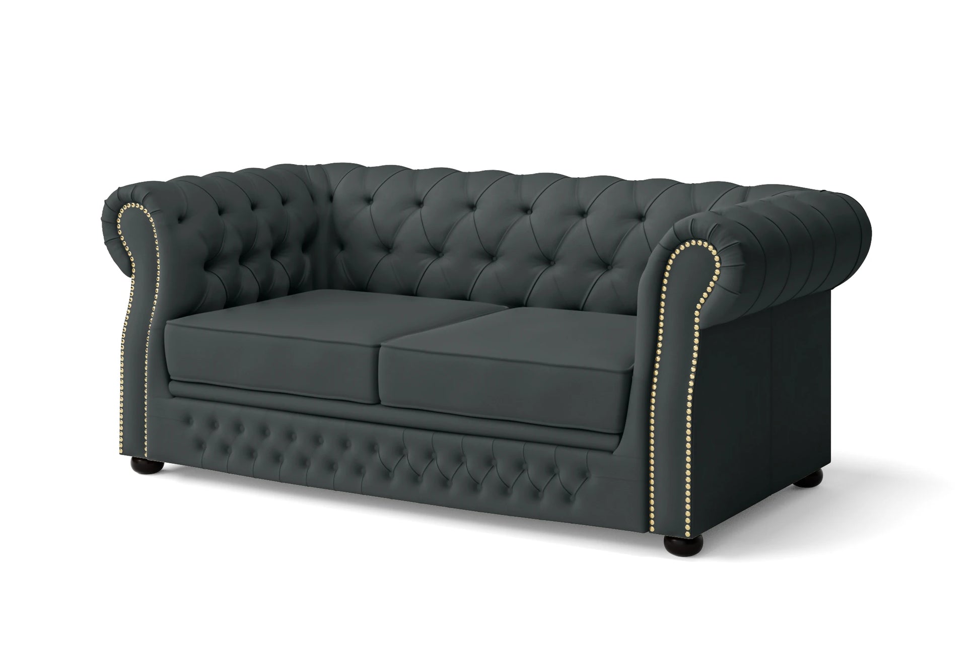 Cuneo 2 Seater Sofa Slate Leather