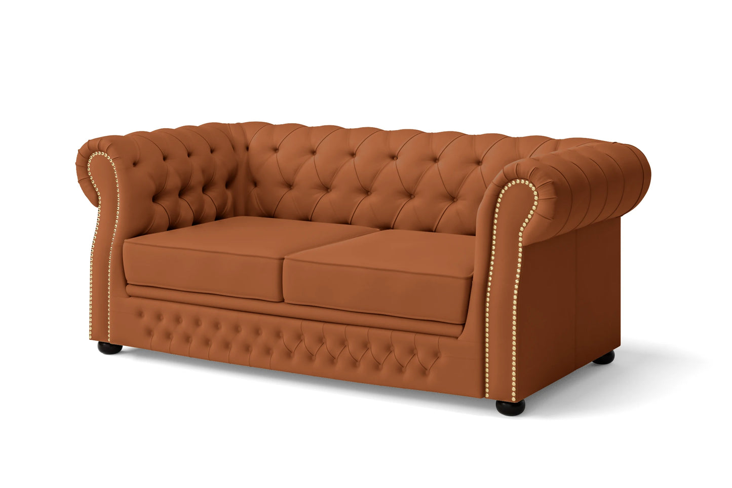 Cuneo 2 Seater Sofa Tan Brown Leather