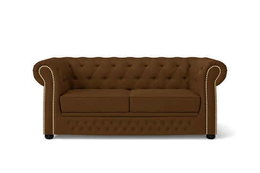 Cuneo 2 Seater Sofa Walnut Brown Leather