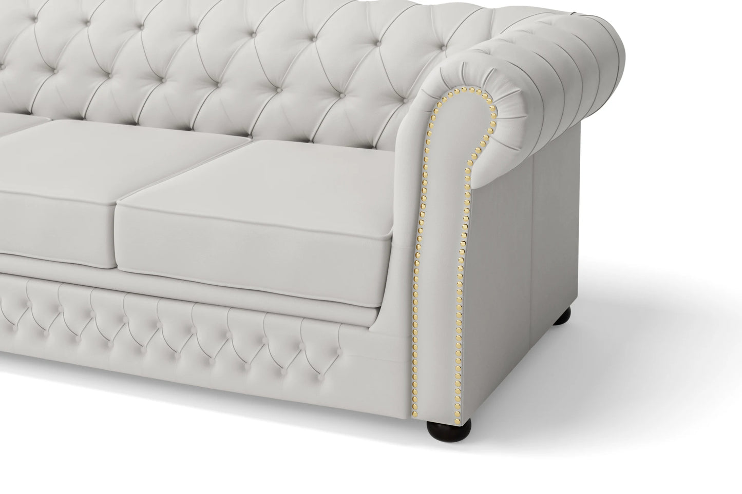 Cuneo 2 Seater Sofa White Leather