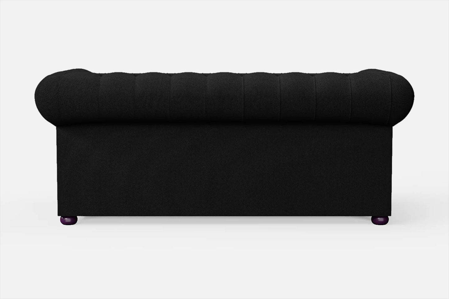 Cuneo 2 Seater Sofa Black Linen Fabric