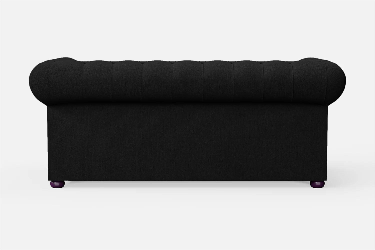 Cuneo 2 Seater Sofa Black Linen Fabric