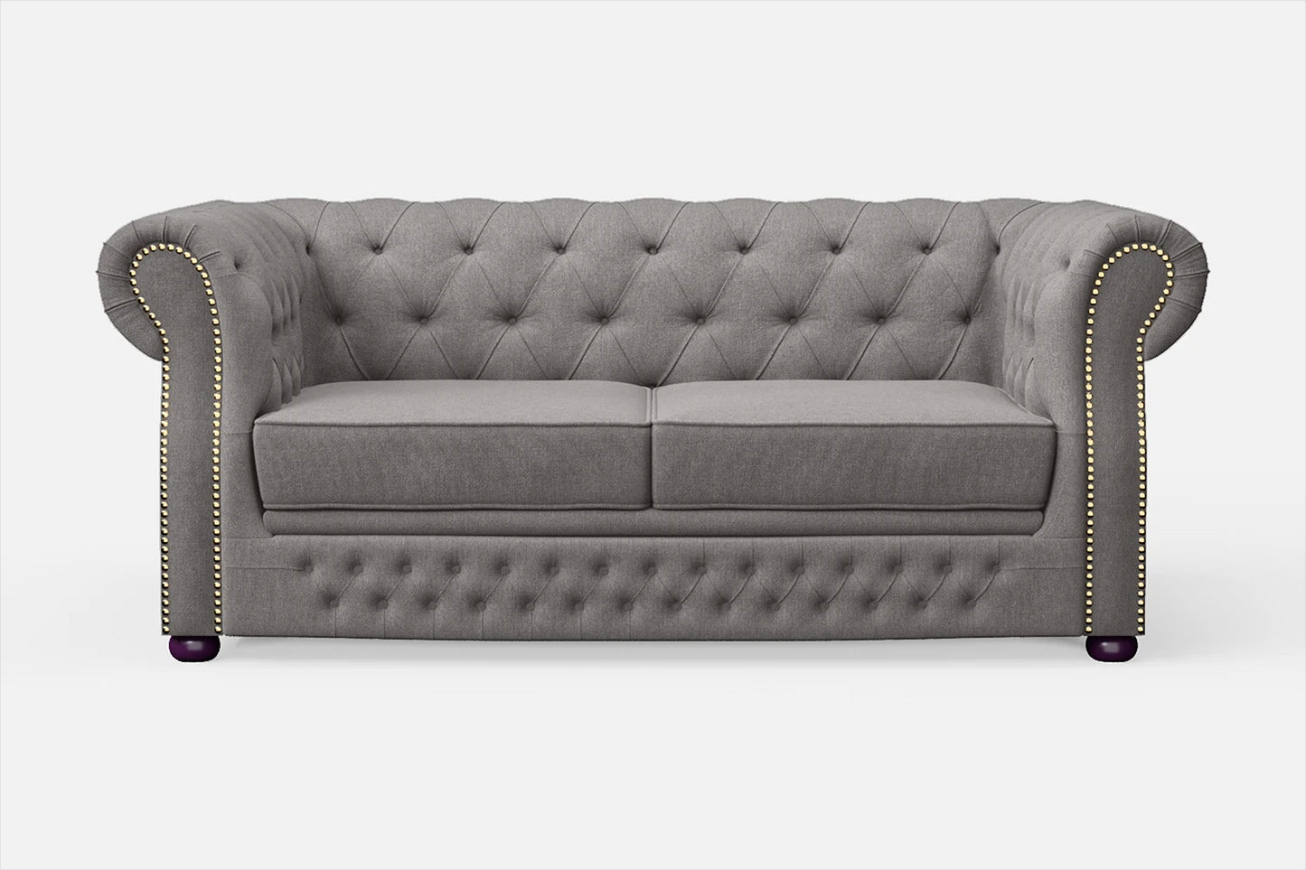 Cuneo 2 Seater Sofa Grey Linen Fabric