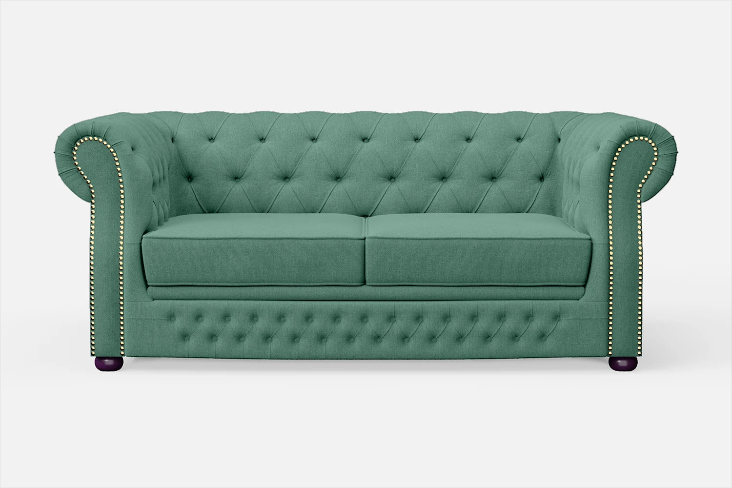 Cuneo 2 Seater Sofa Mint Green Linen Fabric