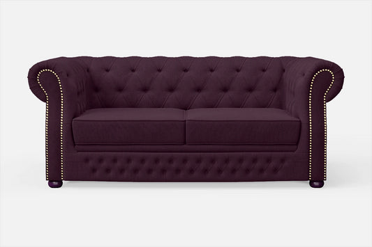 Cuneo 2 Seater Sofa Purple Linen Fabric