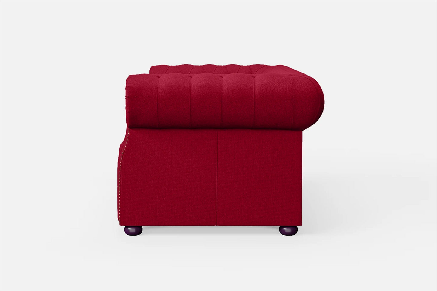 Cuneo 2 Seater Sofa Red Linen Fabric