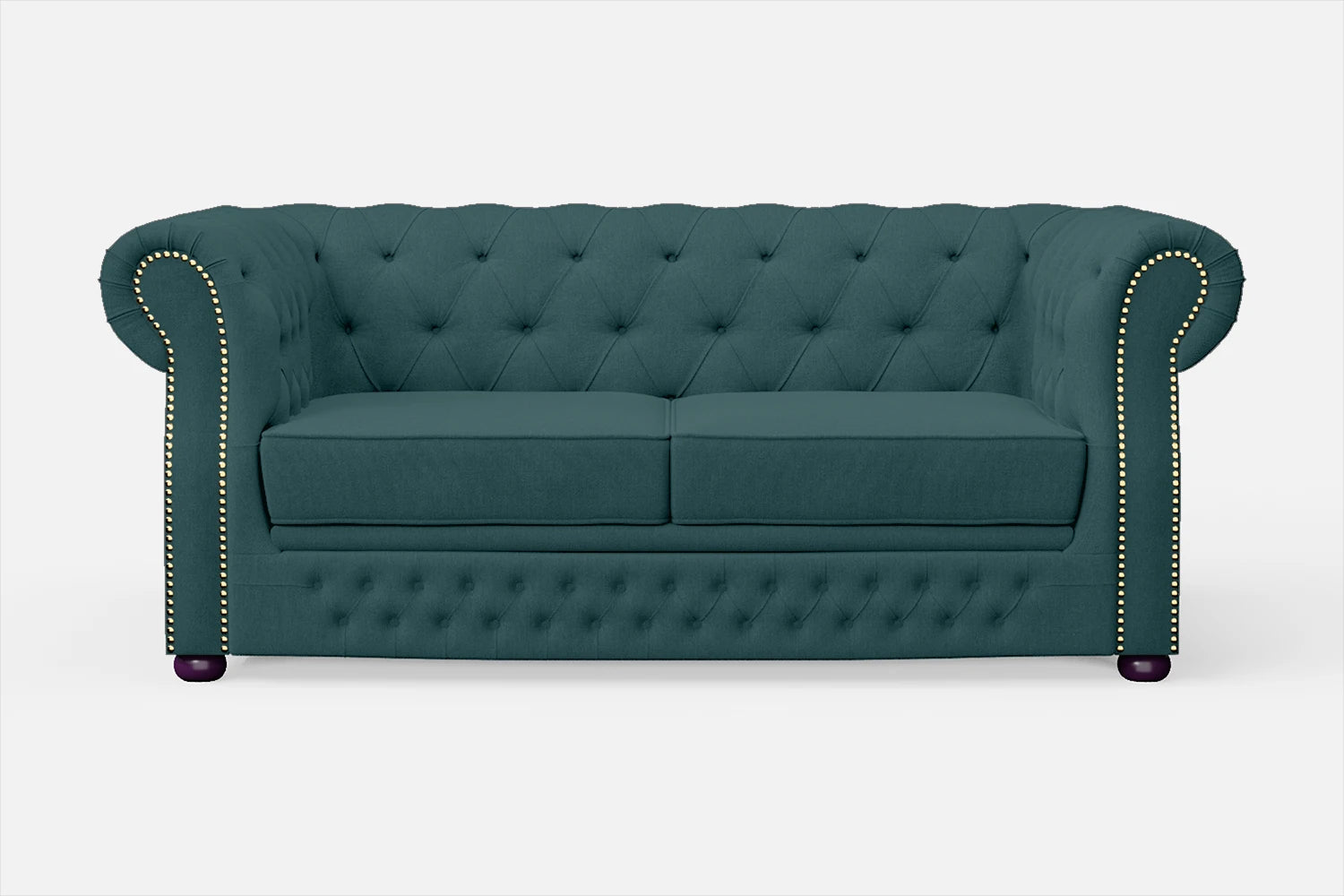 Cuneo 2 Seater Sofa Teal Linen Fabric