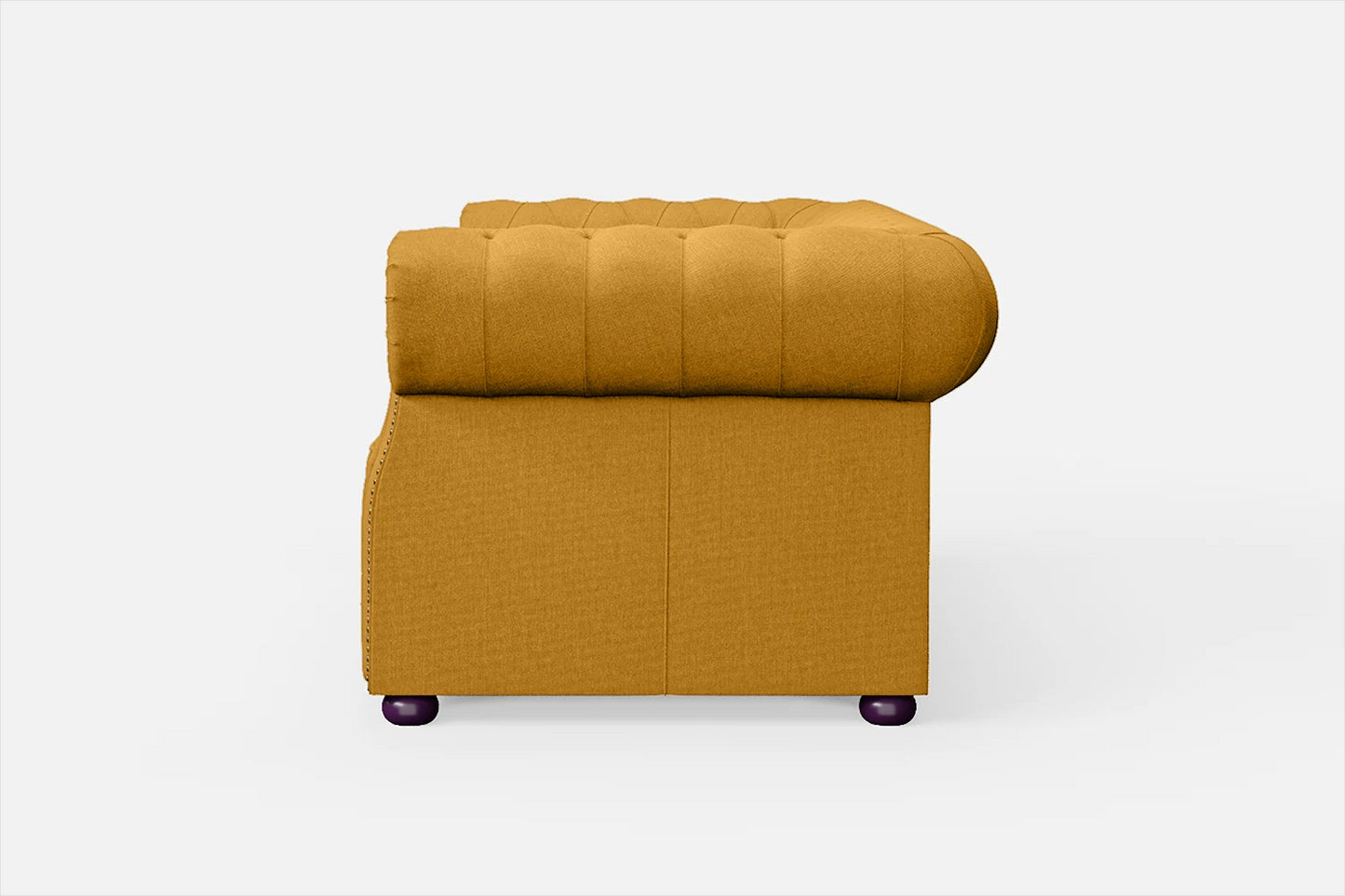 Cuneo 2 Seater Sofa Yellow Linen Fabric