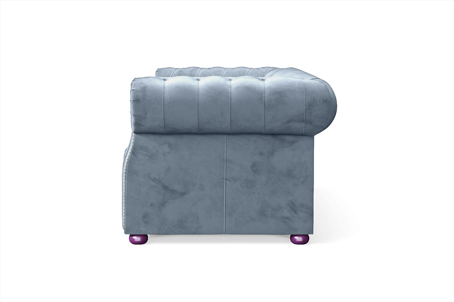 Cuneo 2 Seater Sofa Baby Blue Velvet