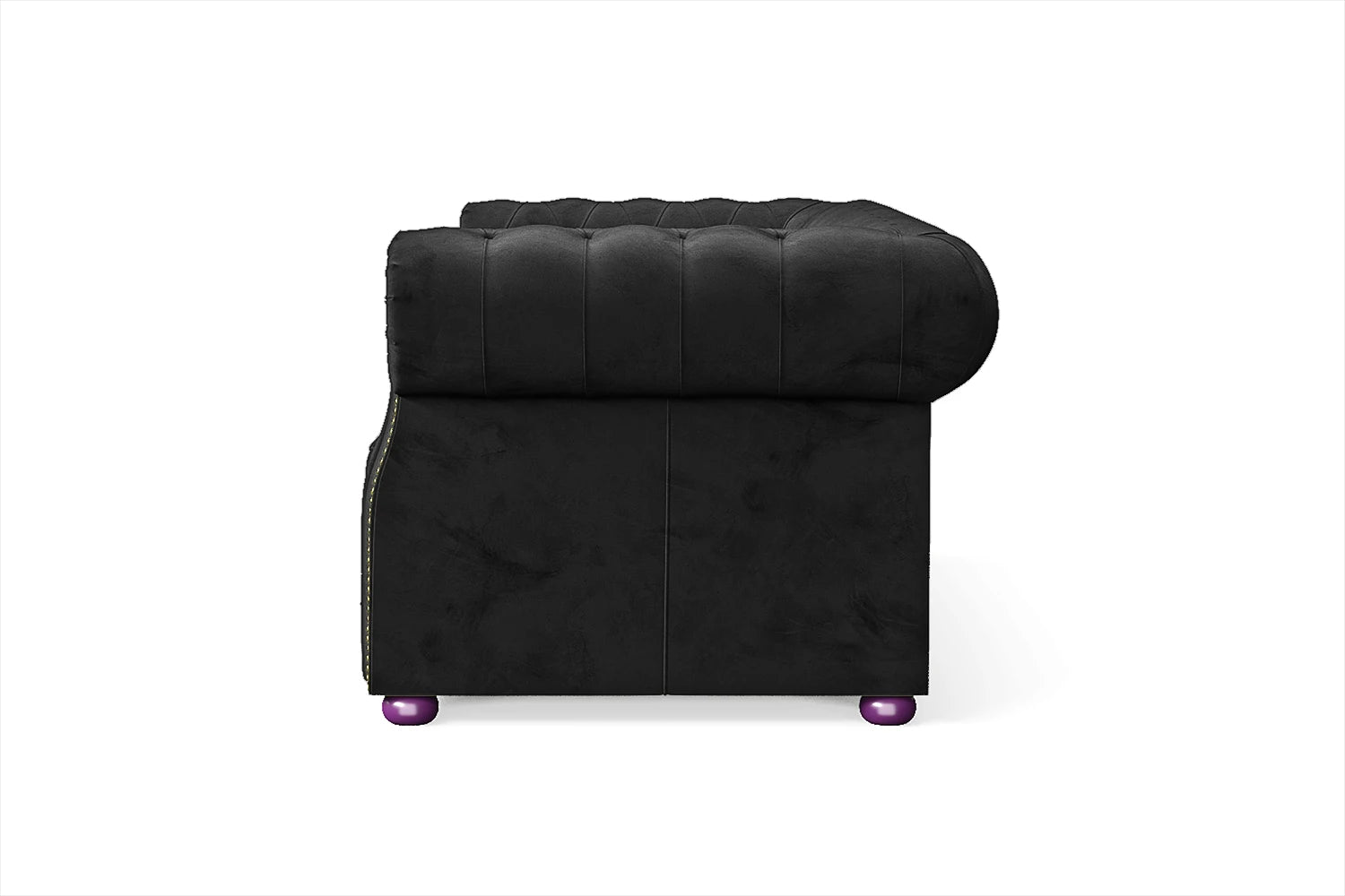 Cuneo 2 Seater Sofa Black Velvet