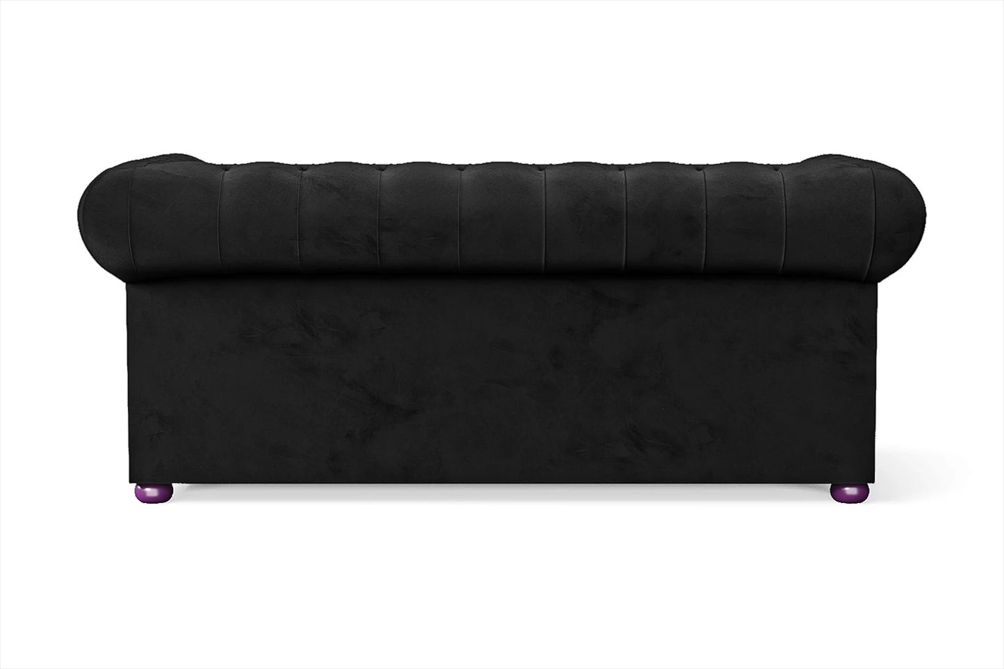 Cuneo 2 Seater Sofa Black Velvet