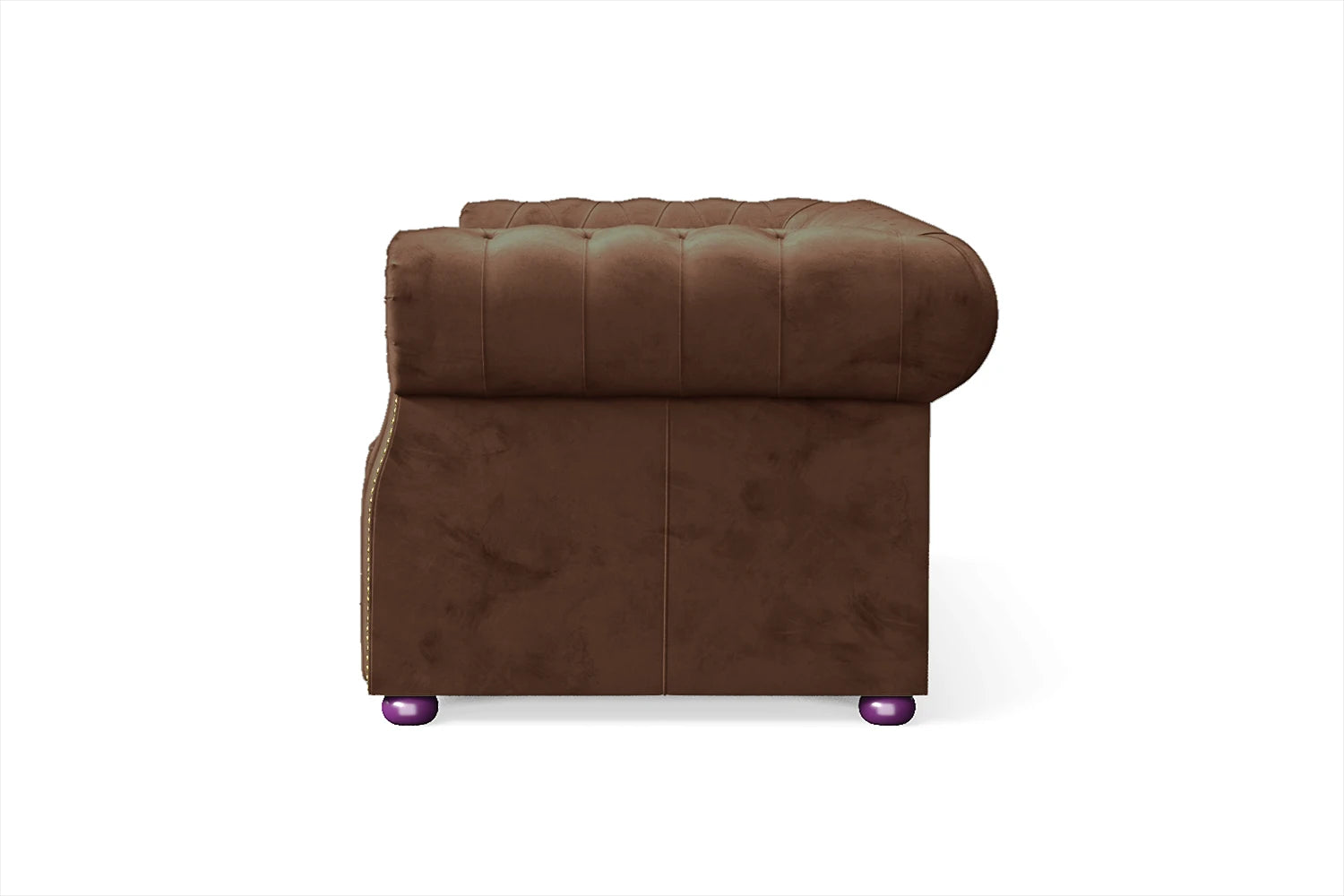 Cuneo 2 Seater Sofa Coffee Brown Velvet