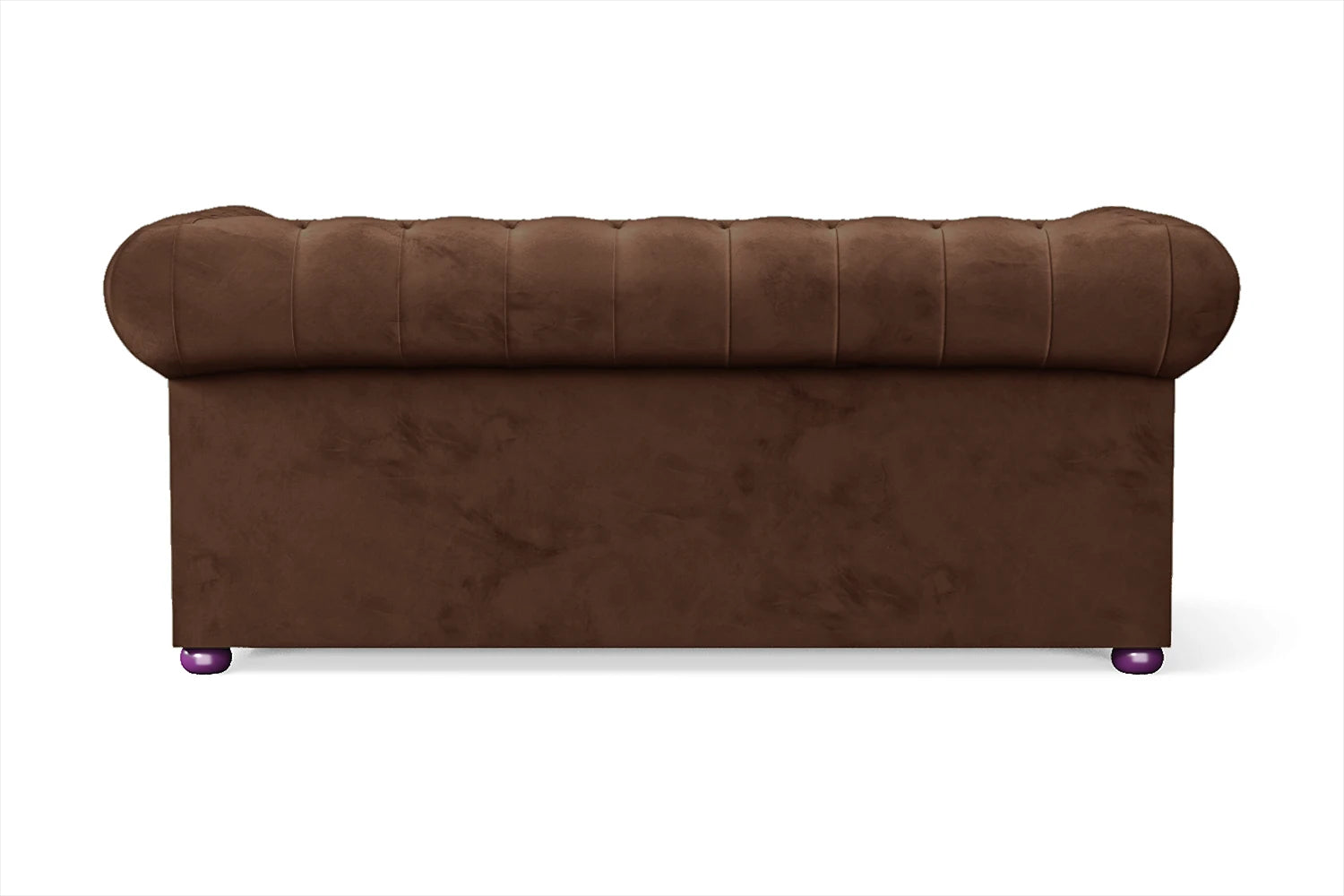 Cuneo 2 Seater Sofa Coffee Brown Velvet