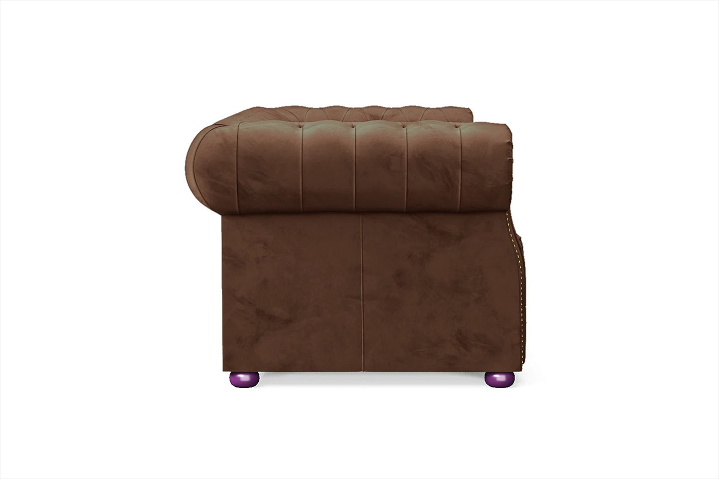 Cuneo 2 Seater Sofa Coffee Brown Velvet