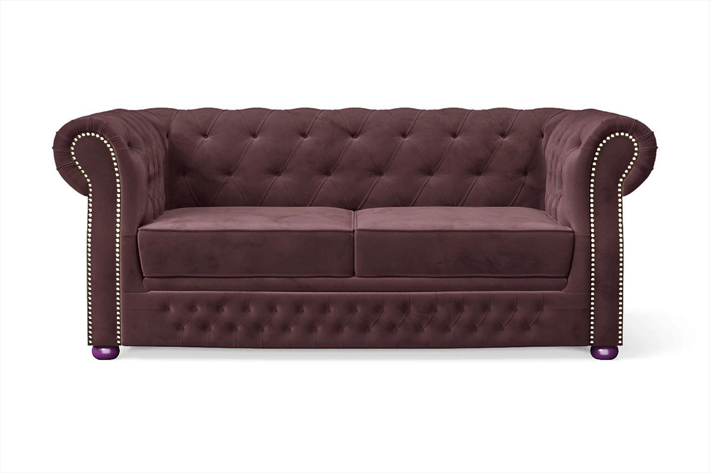 Cuneo 2 Seater Sofa Grape Velvet