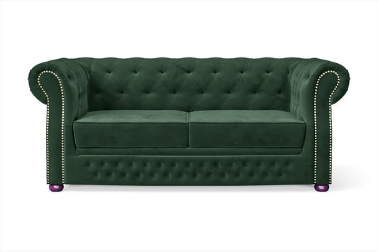 Cuneo 2 Seater Sofa Green Velvet