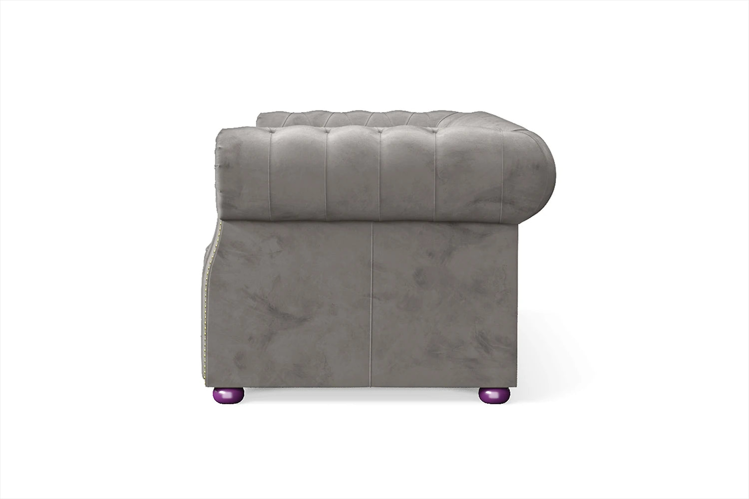 Cuneo 2 Seater Sofa Grey Velvet