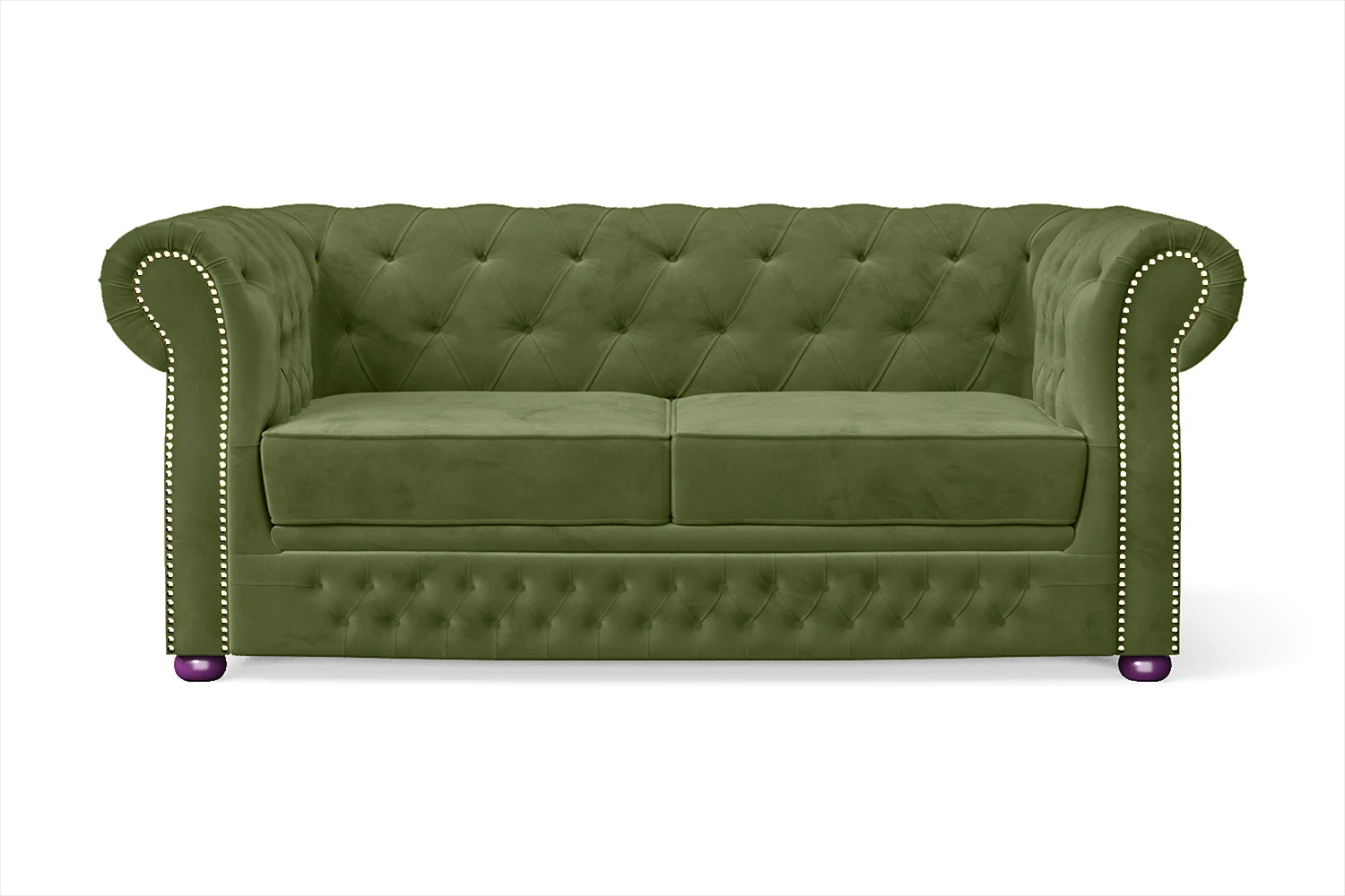 Cuneo 2 Seater Sofa Lime Velvet