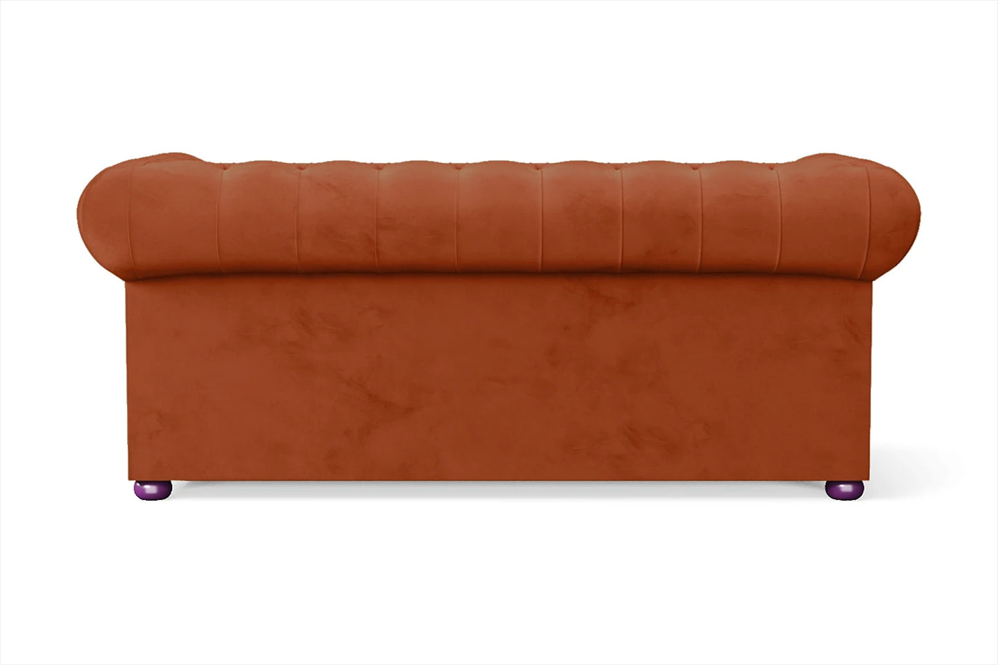 Cuneo 2 Seater Sofa Orange Velvet