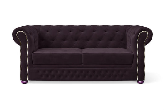 Cuneo 2 Seater Sofa Purple Velvet