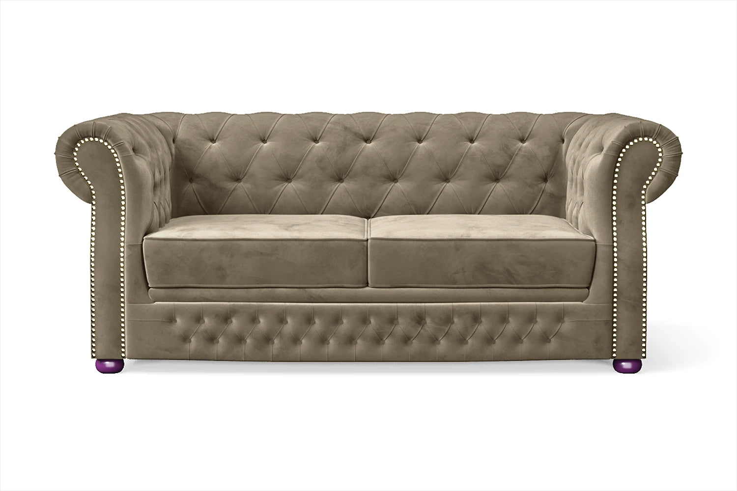 Cuneo 2 Seater Sofa Sand Velvet