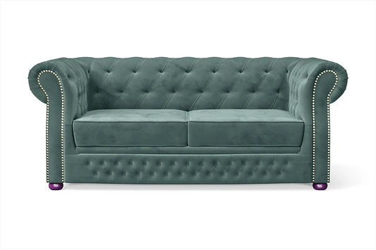 Cuneo 2 Seater Sofa Teal Velvet