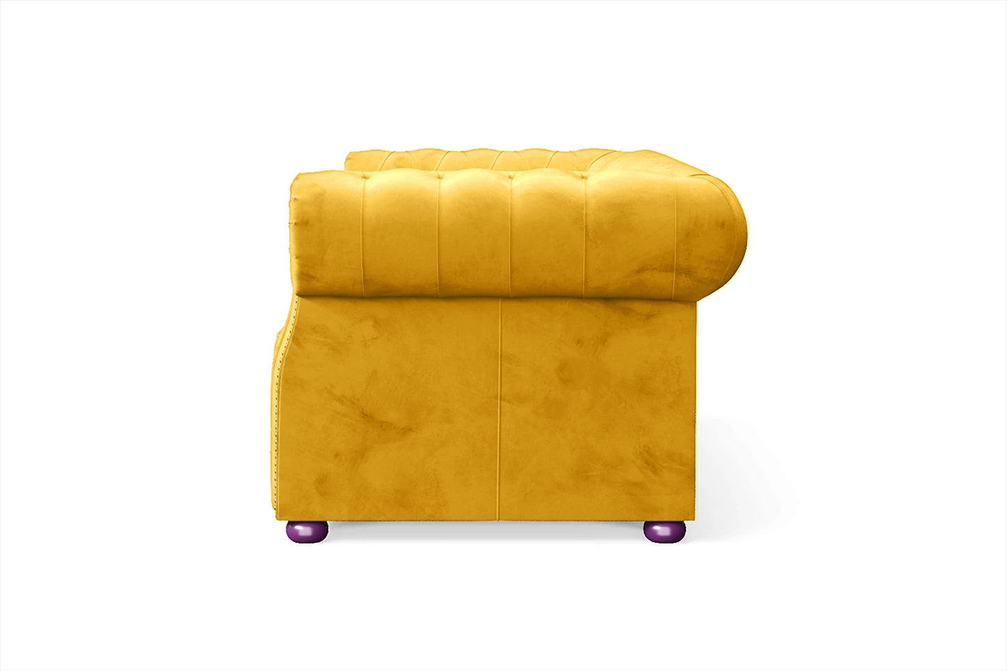 Cuneo 2 Seater Sofa Yellow Velvet