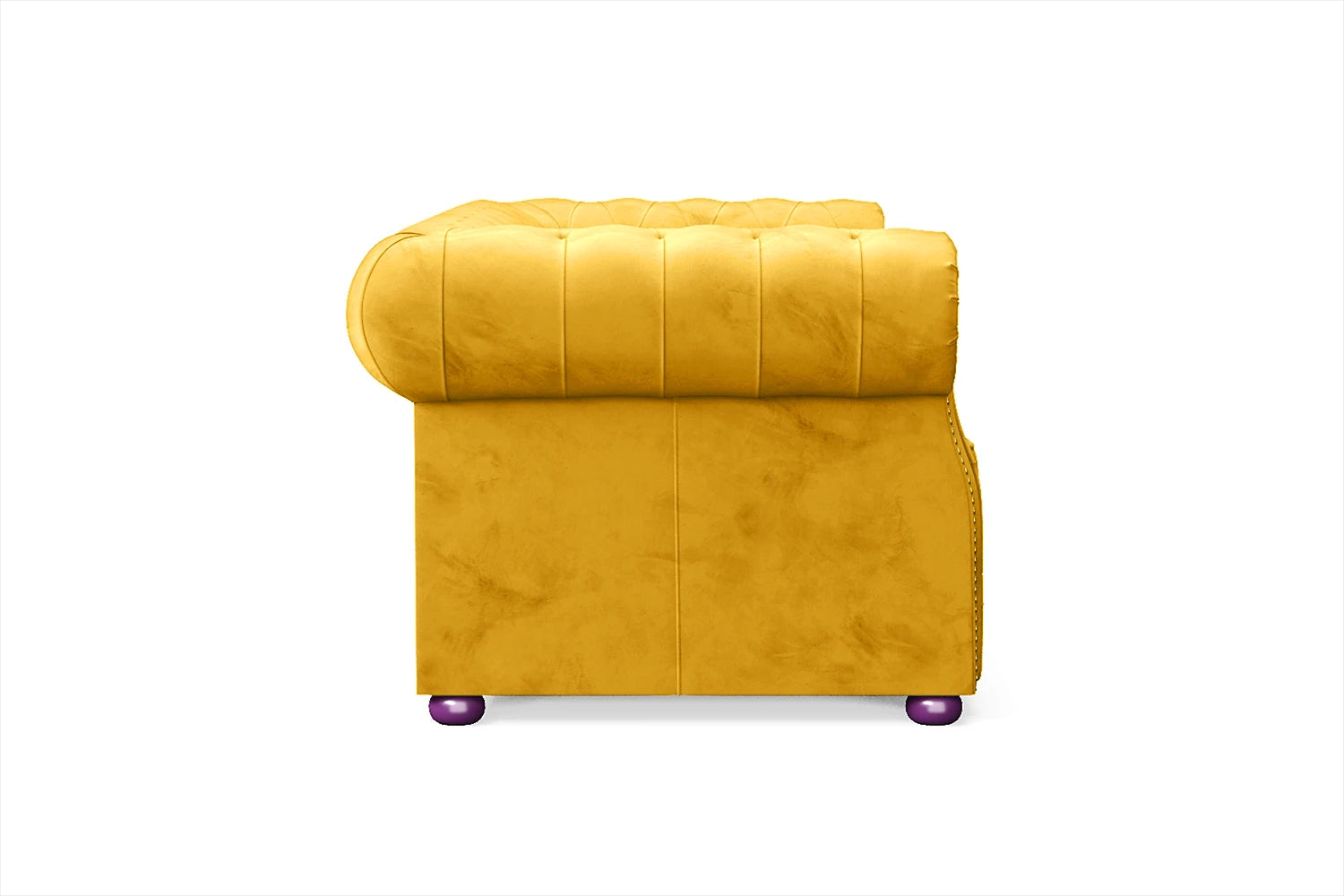 Cuneo 2 Seater Sofa Yellow Velvet