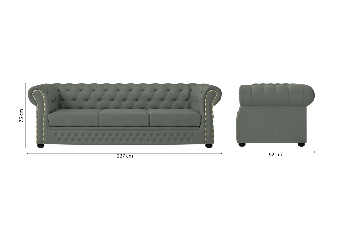 Cuneo 3 Seater Sofa Lush Leather