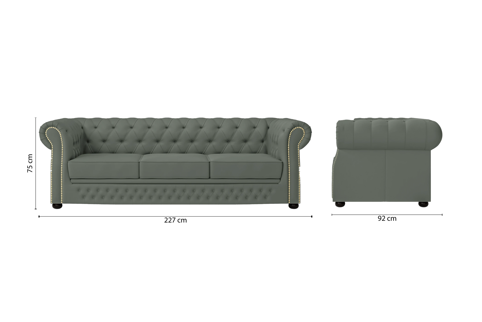 Cuneo 3 Seater Sofa Lush Leather