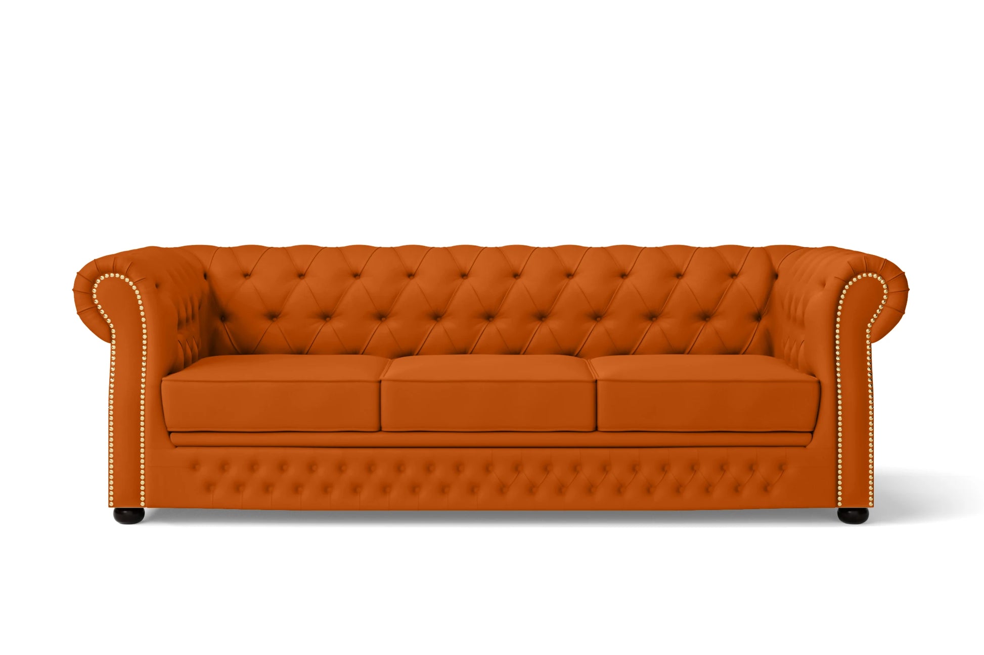 Cuneo 3 Seater Sofa Orange Leather