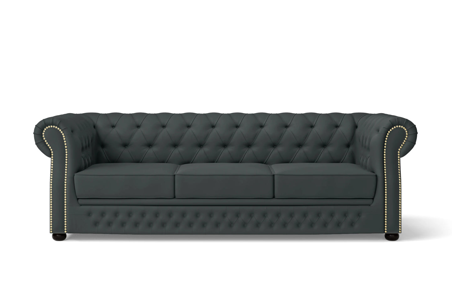 Cuneo 3 Seater Sofa Slate Leather