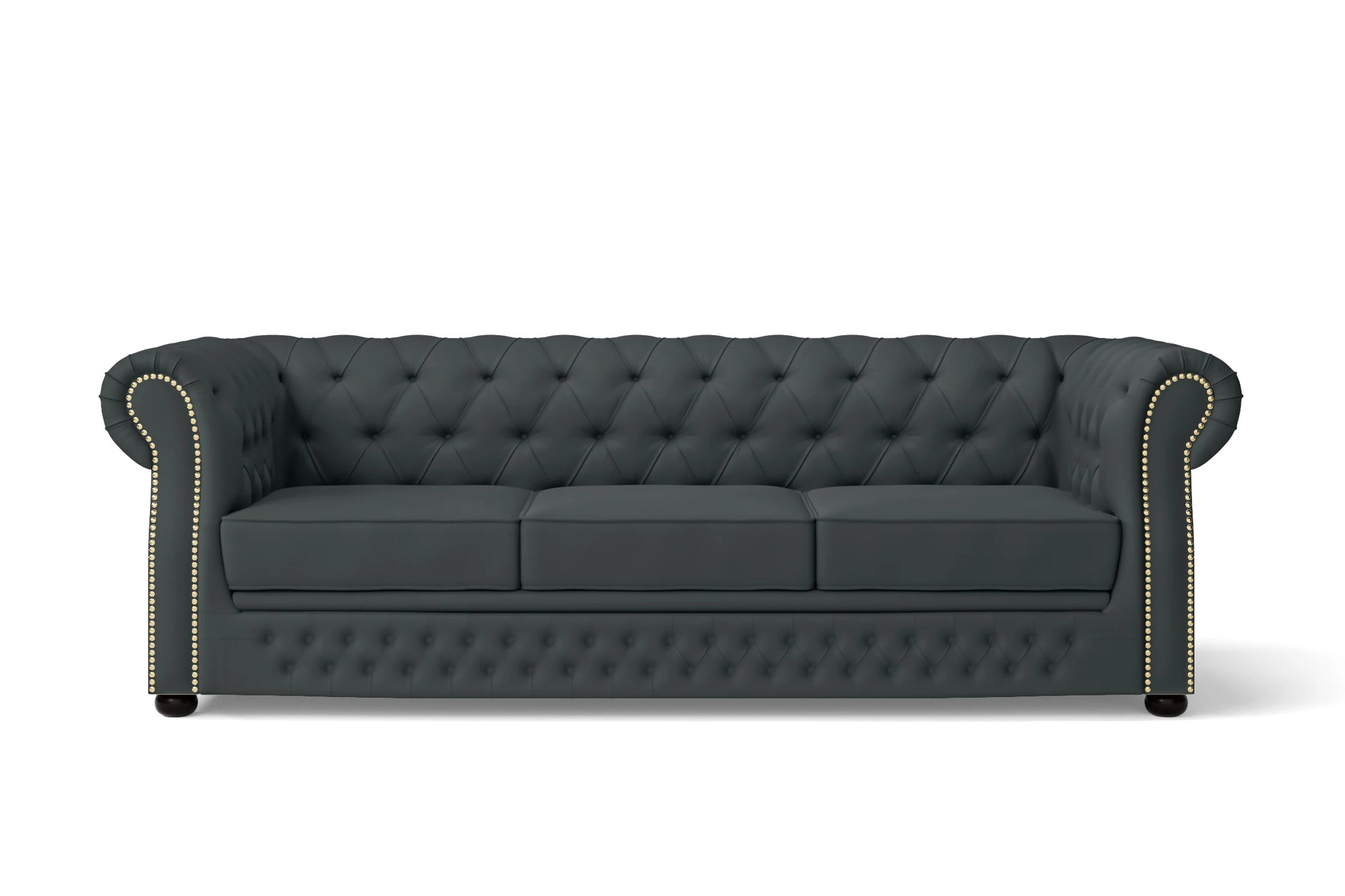 Cuneo 3 Seater Sofa Slate Leather