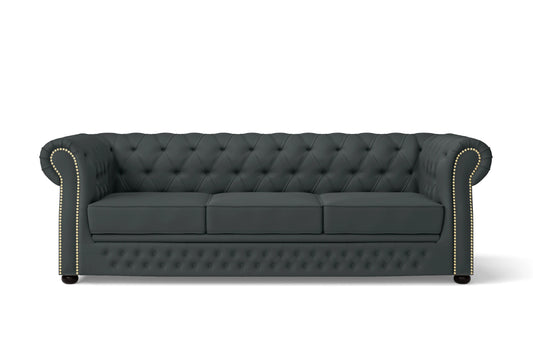 Cuneo 3 Seater Sofa Slate Leather